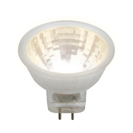 Лампа светодиодная (UL-00001702) Uniel GU4 3W 3000K прозрачная LED-MR11-3W/WW/GU4/220V GLZ21TR