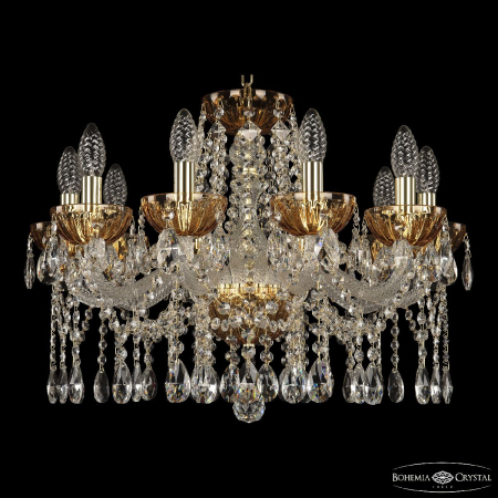 Подвесная люстра Bohemia Ivele Crystal 5413/10/200 G Amber/M-1H