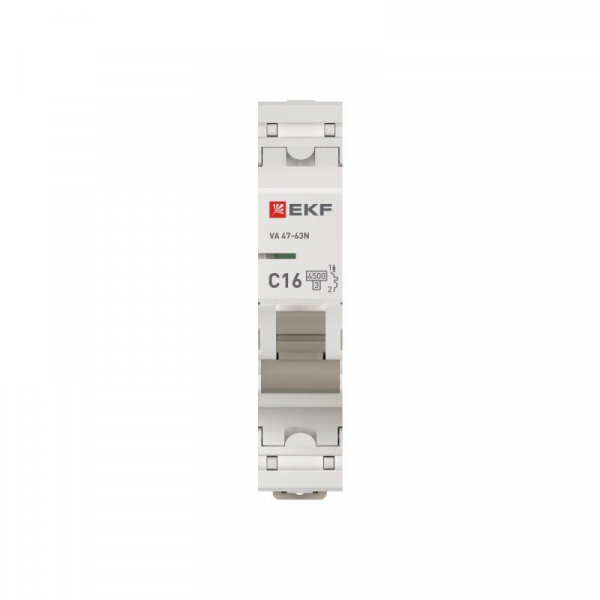 Выключатель автоматический модульный 1п C 16А 4.5кА ВА 47-63N PROxima EKF M634116C