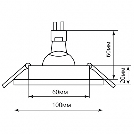 Светильник встраиваемый с белой LED подсветкой Feron CD903 потолочный MR16 G5.3 белый 28846