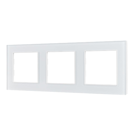 Рамка трехместная Arlight FRM-GLARE-GS-3-WH 043799
