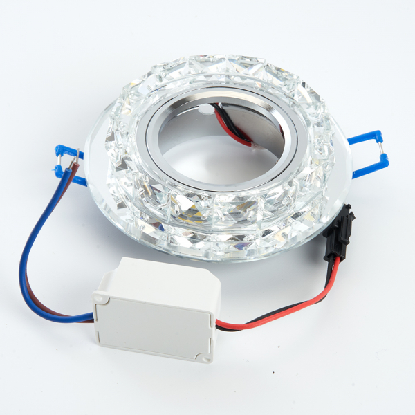 Светильник встраиваемый с белой LED подсветкой Feron CD878 потолочный MR16 G5.3 прозрачный 28823