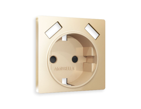 Лицевая панель для розетки с/з со шторками 2USB A+A Ambrella Volt Alfa AP6090