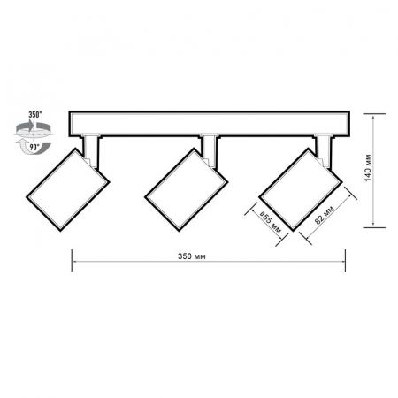 Светильник PDL-R под лампу 3xGU10 макс. 3х15Вт BL 230В IP20 JazzWay 5049383