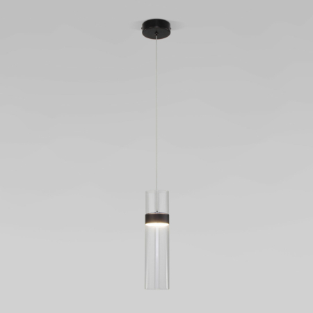 Подвесной светильник Eurosvet Lumen 50244/1 LED черный/прозрачный a061288