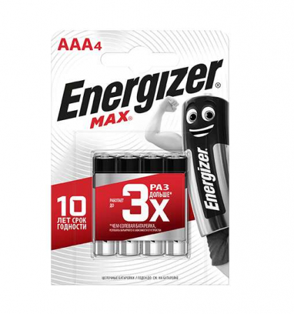 Элемент питания алкалиновый MAX LR03/286 BL4 (2/24/10800) (блист.4шт) Energizer 28645