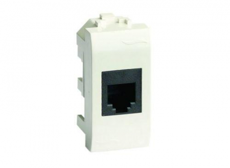 Розетка компьютерная СП Brava 1мод. RJ45 CAT.6 бел. DKC 76458B