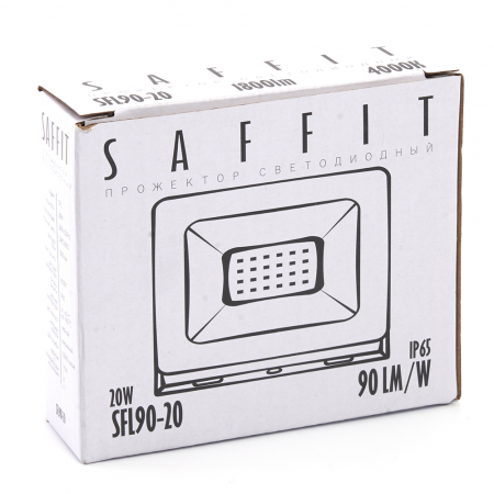 Светодиодный прожектор SAFFIT SFL90-20 IP65 20W 4000K черный 55075