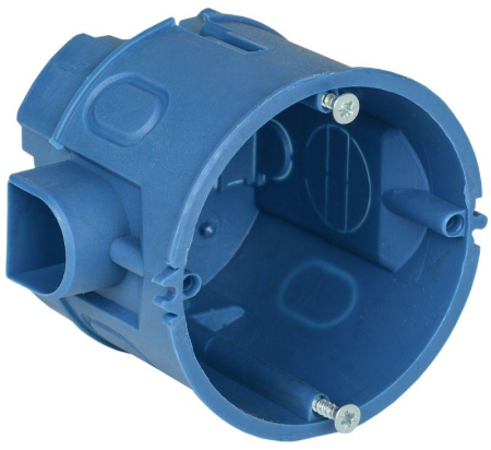 Коробка установочная С3 d68x60 для твердых стен (с саморезами и стык. узлами) IEK UKT10-068-060-000-A-S-UO