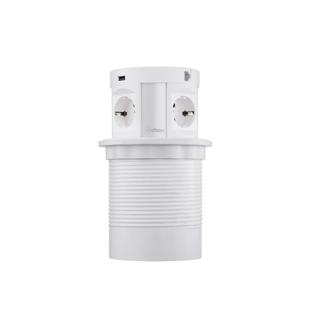 Блок розеток (4 секции, 2 USB и RJ-45) Mebax 00-00001172
