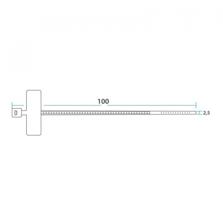 Хомут кабельный 2.5х100 под маркер нейл. бел. (уп.100шт) Rexant 07-0106