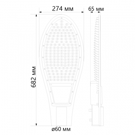 Светодиодный уличный консольный светильник Feron SP2928 150W 6400K 230V, черный 32220