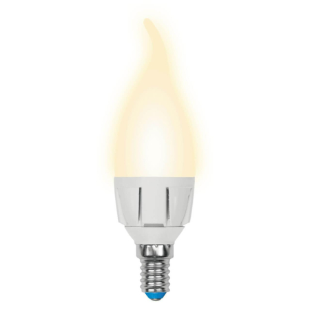 Лампа светодиодная диммируемая (UL-00004299) Uniel E14 7W 3000K матовая LED-CW37 7W/3000K/E14/FR/DIM PLP01WH