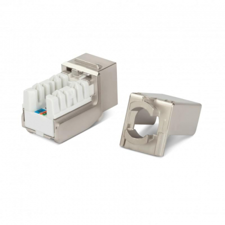 Вставка KJNE-8P8C-C5e-90-SH-F-WH RJ45(8P8C) кат. 5e экран. 110 IDC заделка с помощью NE-TOOL бел. Hyperline 46659