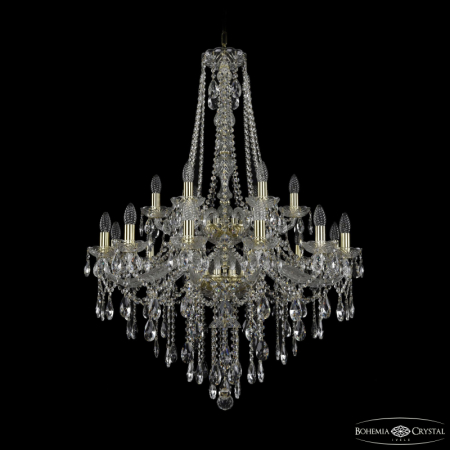 Подвесная люстра Bohemia Ivele Crystal 1415/12+6/300/h-112/2d G
