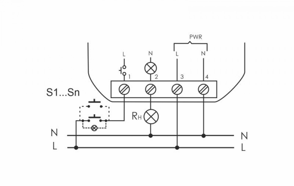 Реле импульсное BIS-402 (для установки в монтажную коробку 230В 8А 1Z IP40) F&F EA01.005.002