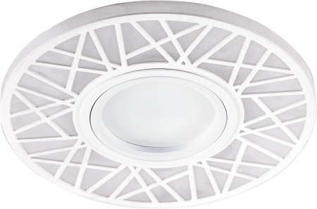 Светильник встраиваемый с LED подсветкой Feron CD991 потолочный MR16 G5.3 белый 32675