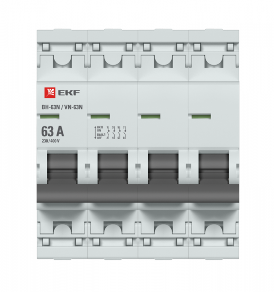 Выключатель нагрузки 4п 63А ВН-63N PROxima EKF S63463