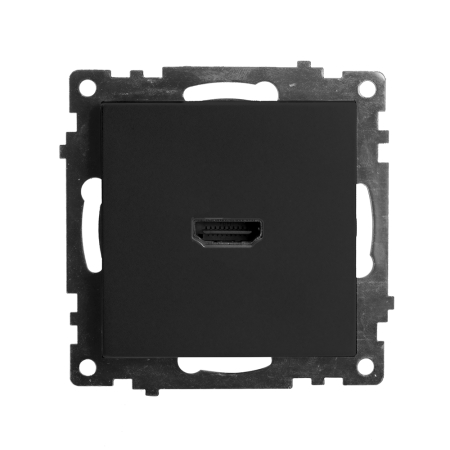 Розетка HDMI 2.1, Type A  (механизм), STEKKER GLS00-7118-05, серия Катрин, черный 50062