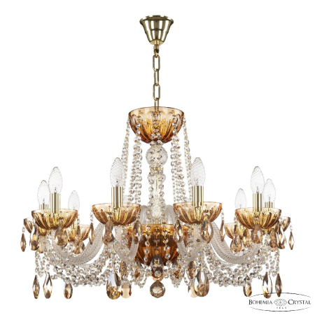 Подвесная люстра Bohemia Ivele Crystal 5402/10/240 G Amber/M-1H K721