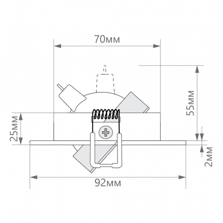 Светильник встраиваемый Feron DL2811 потолочный MR16 G5.3 хром 32645