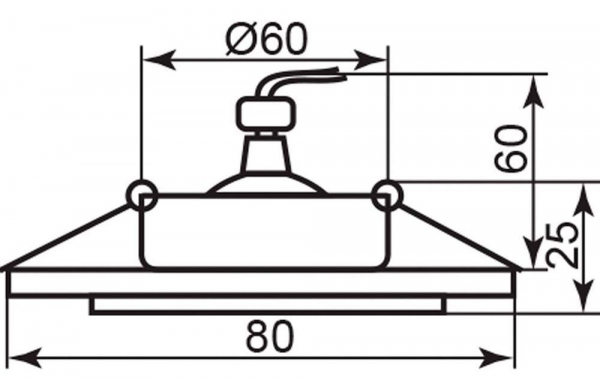 Светильник встраиваемый Feron DL240 потолочный MR16 G5.3 черный-алюминий 18635