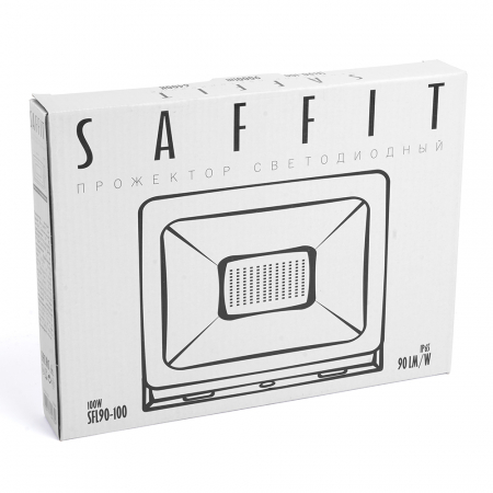 Светодиодный прожектор SAFFIT SFL90-100 IP65 100W 6400K черный 55068