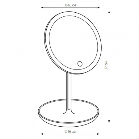 Зеркало с подсветкой (UL-00002758) Uniel TLD-590 White/LED/80Lm/6000K/Dimmer