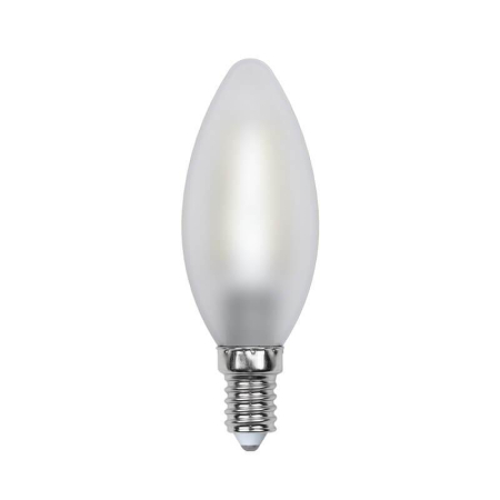 Лампа светодиодная филаментная (UL-00000305) Uniel E14 6W 3000K матовая LED-C35-6W/WW/E14/FR PLS02WH