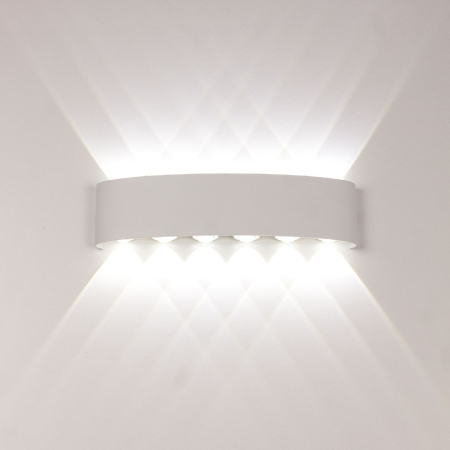 Уличный настенный светильник AM Group AM307-12X1W WH 4000K