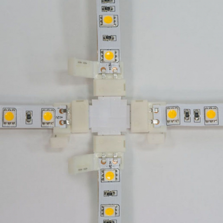 Комплект Х коннекторов  с соединителем для светодиодной ленты (5050/10мм), LD191 23138