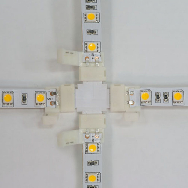 Комплект Х коннекторов  с соединителем для светодиодной ленты (5050/10мм), LD191 23138