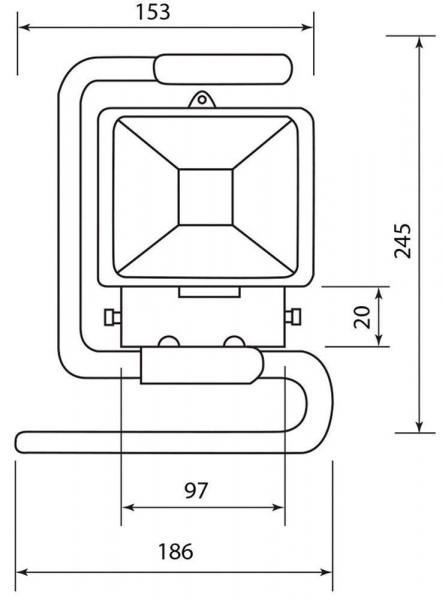 Светодиодный прожектор Feron LL-260 переносной IP65 10W 6500K 12155