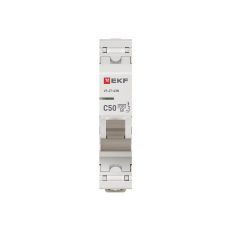 Выключатель автоматический модульный 1п C 50А 4.5кА ВА 47-63N PROxima EKF M634150C