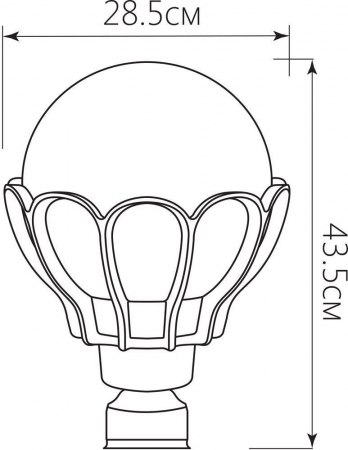 Светильник садово-парковый Feron PL5053 шар на столб 100W E27 230V, черное золото 11555