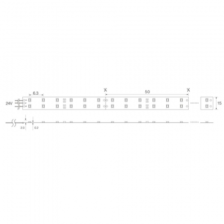 Cветодиодная LED лента Feron LS615, 240SMD(2835)/м 19.2Вт/м  5м IP65 12V 6500К 27733