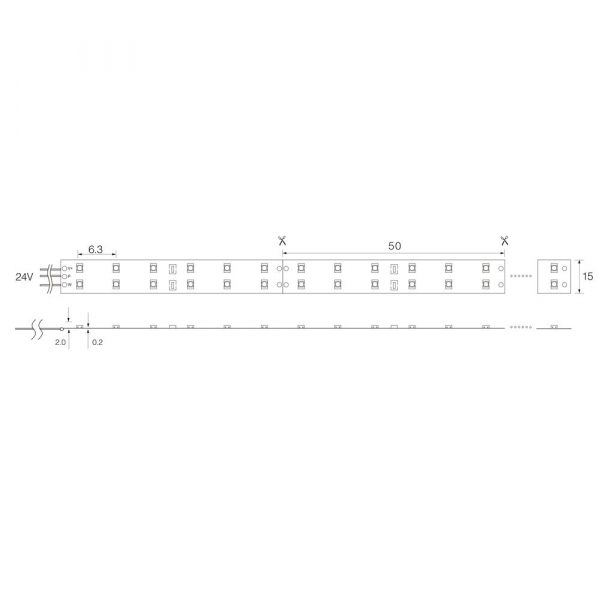 Cветодиодная LED лента Feron LS603, 60SMD(2835)/м 4.8Вт/м  5м IP20 12V 3000К 27597