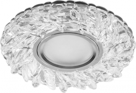 Светильник встраиваемый с белой LED подсветкой Feron CD915 потолочный MR16 G5.3 прозрачный 28987