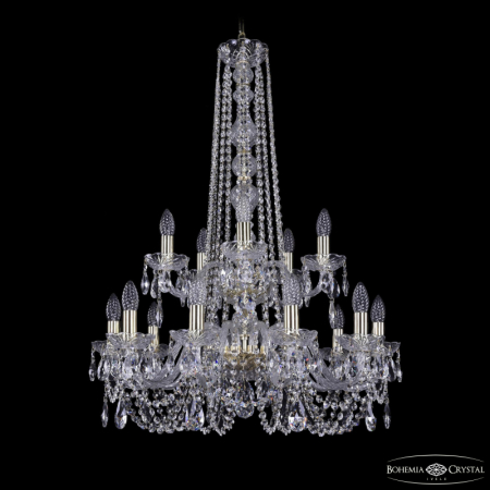 Подвесная люстра Bohemia Ivele Crystal 1402/10+5/240/h-90/2d G