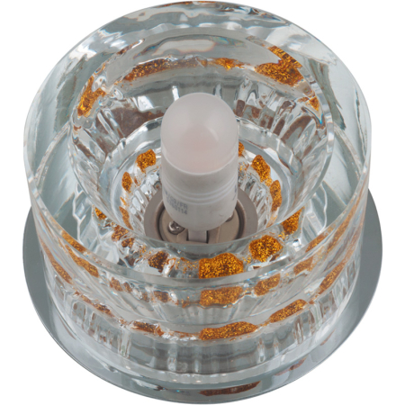 Встраиваемый светильник Fametto DLS-F119 G9 CHROME/CLEAR+GOLD 10751