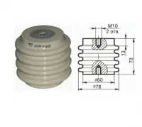 Изолятор опорный ИОР-6-250 03 Электрофарфор 00000221